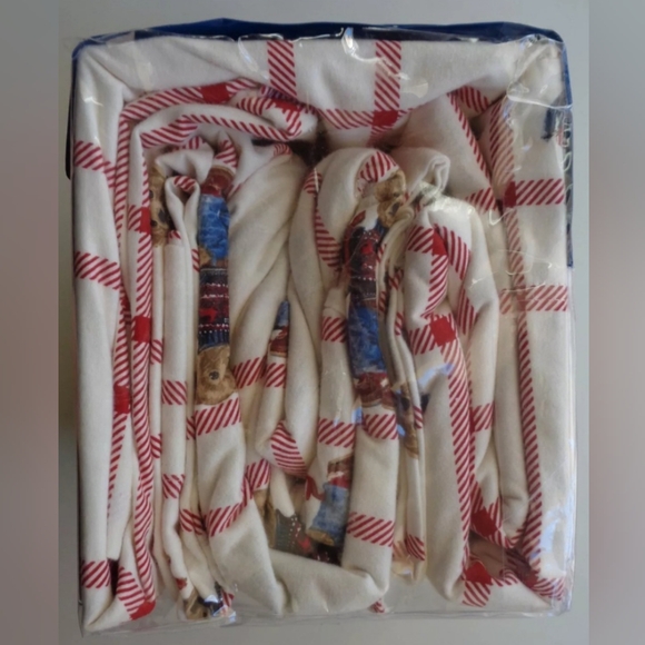 Brand new Ralph Lauren Polo bear HOLIDAY KING FLANNEL sheet set - Picture 4 of 6